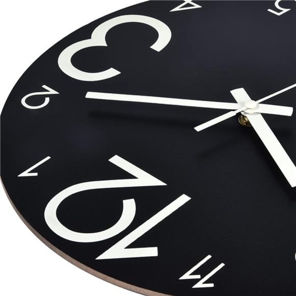 Luminous Wall Clocks - 12'' Non-Ticking Silent Wooden Clock with Night Light - Picture 5 of 5